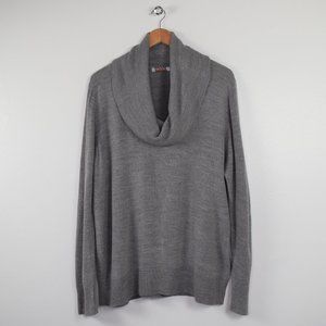 Carol Rose Grey Cowl Neck Pullover Long Sleeve Sweater Plus Size 2X Grey